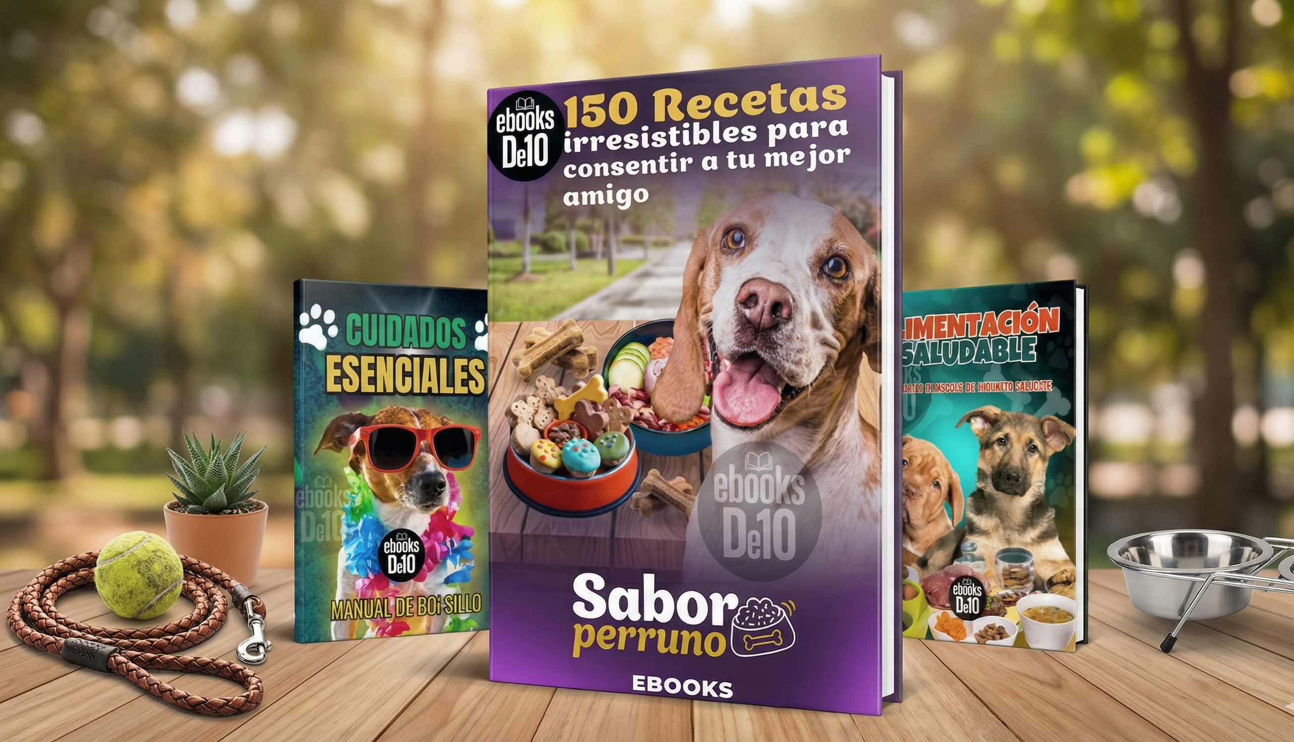 Paquete "Sabor Perruno": 150 Recetas Caseras + 2 Bonos Exclusivos para un Perro Sano y Feliz